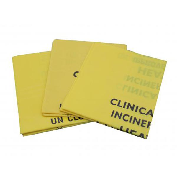 Yellow Clinical Waste Sack Roll (50's) 11 x 17 x 26''